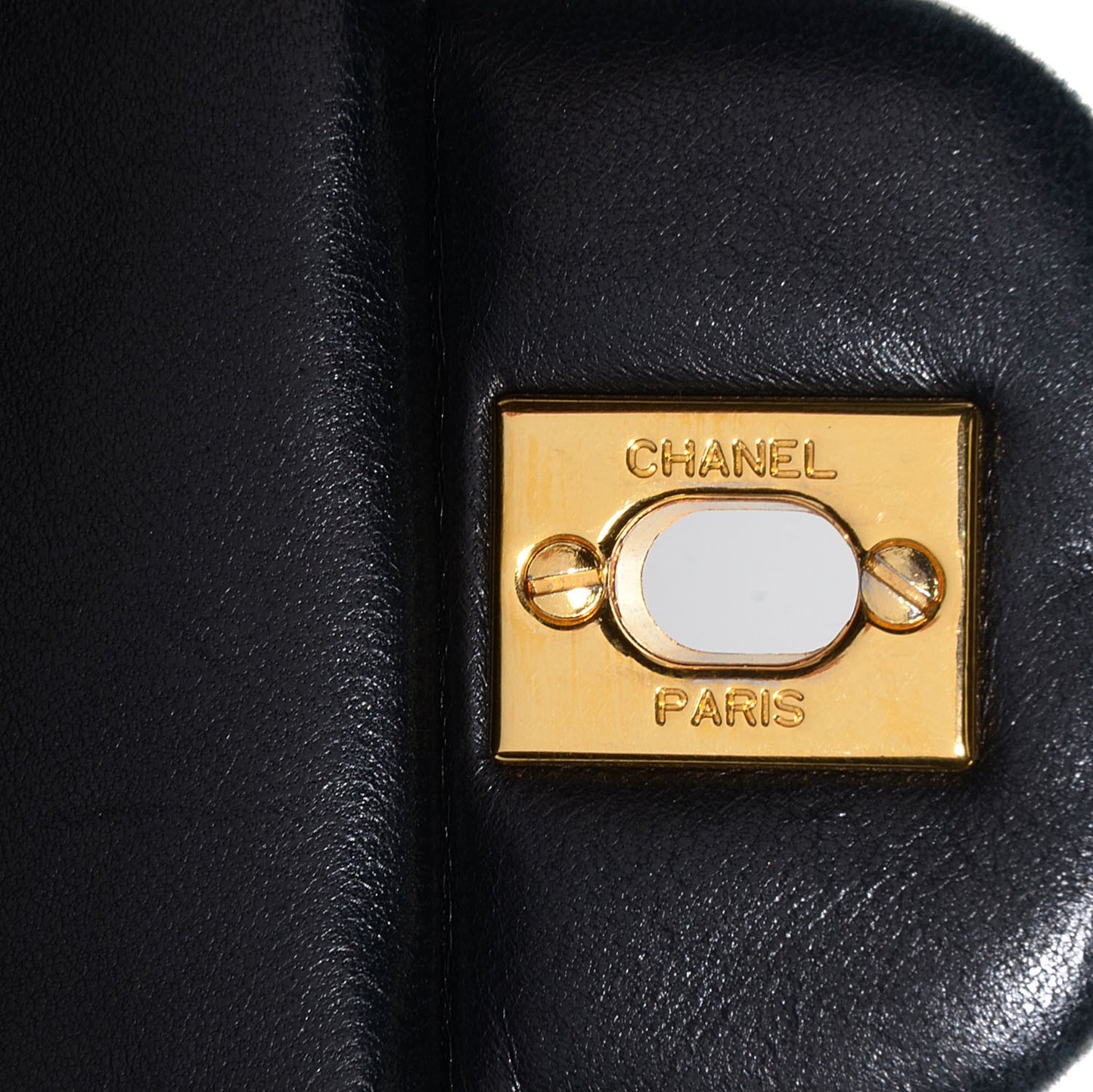 Lambskin Medium Double Flap Black