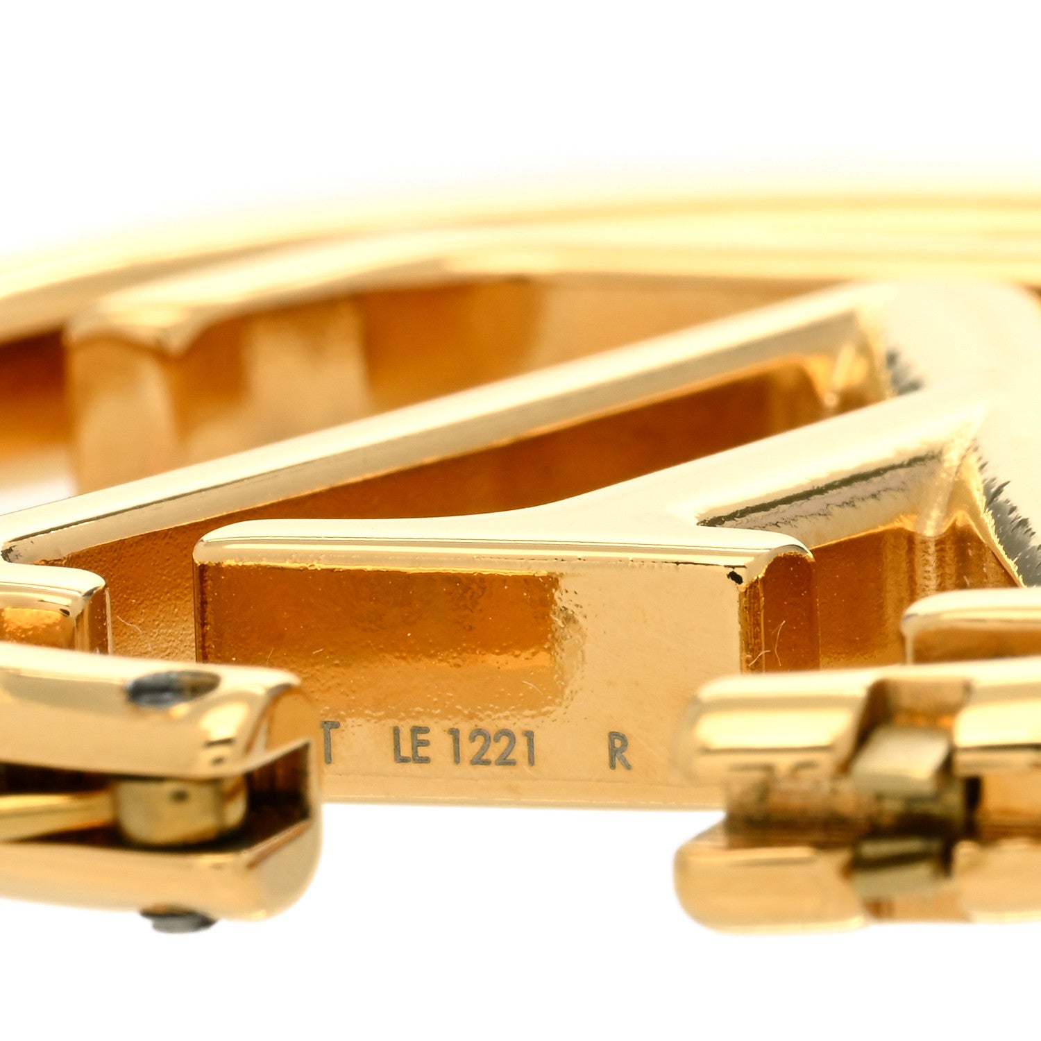 Louis Vuitton Metal Louise Hoop Earrings Gold 4 of 4