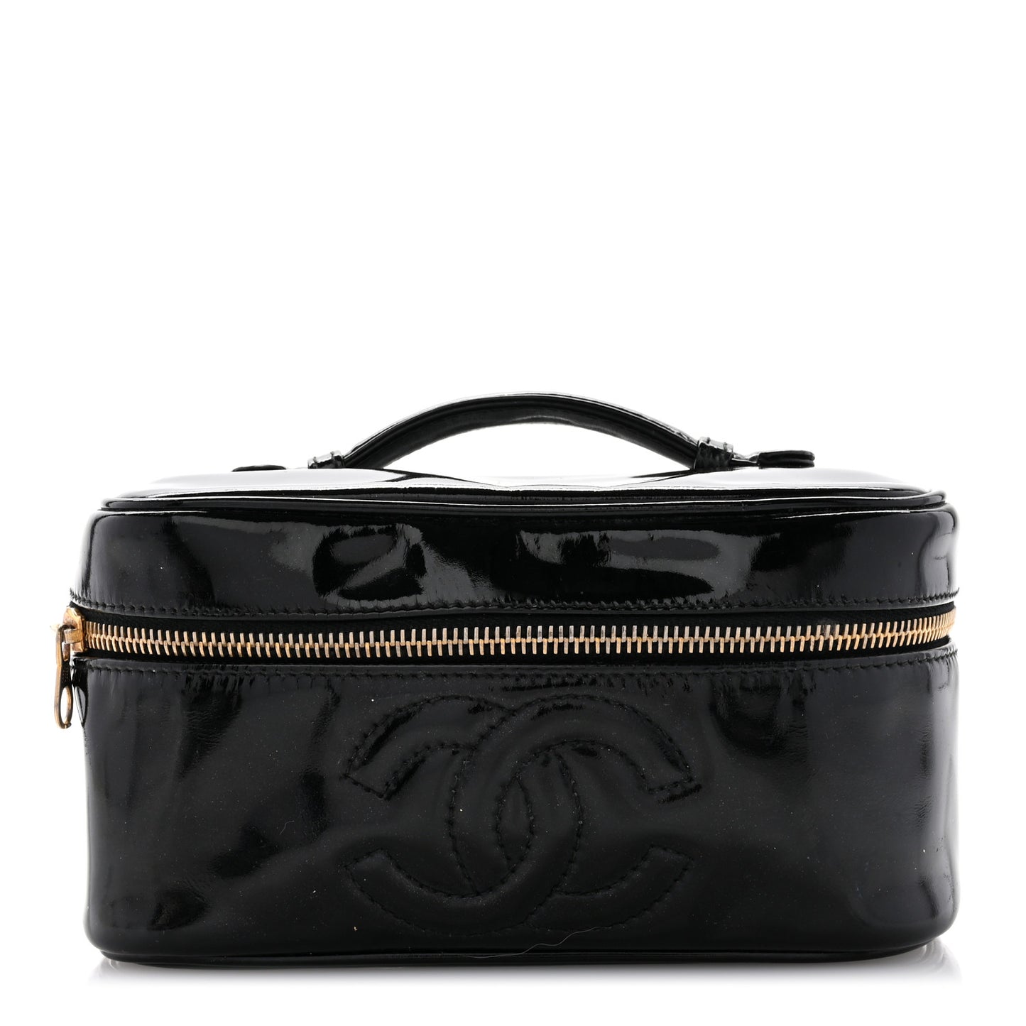Patent Vanity Cosmetic Case Black