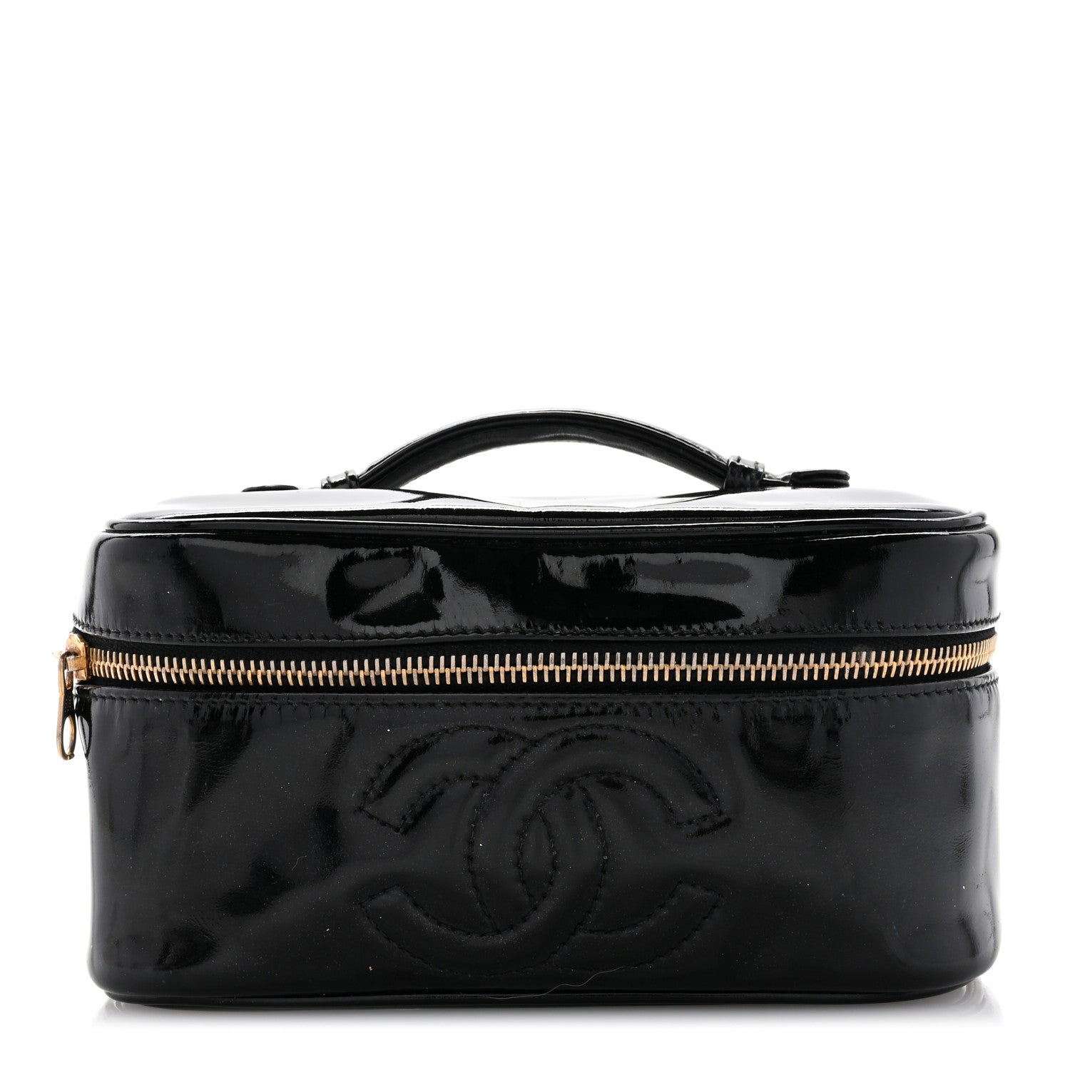 Chanel Patent Vanity Cosmetic Case Black 1 of 12