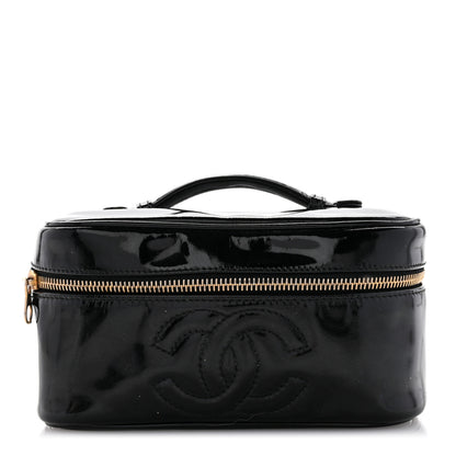 Chanel Patent Vanity Cosmetic Case Black 1 of 12