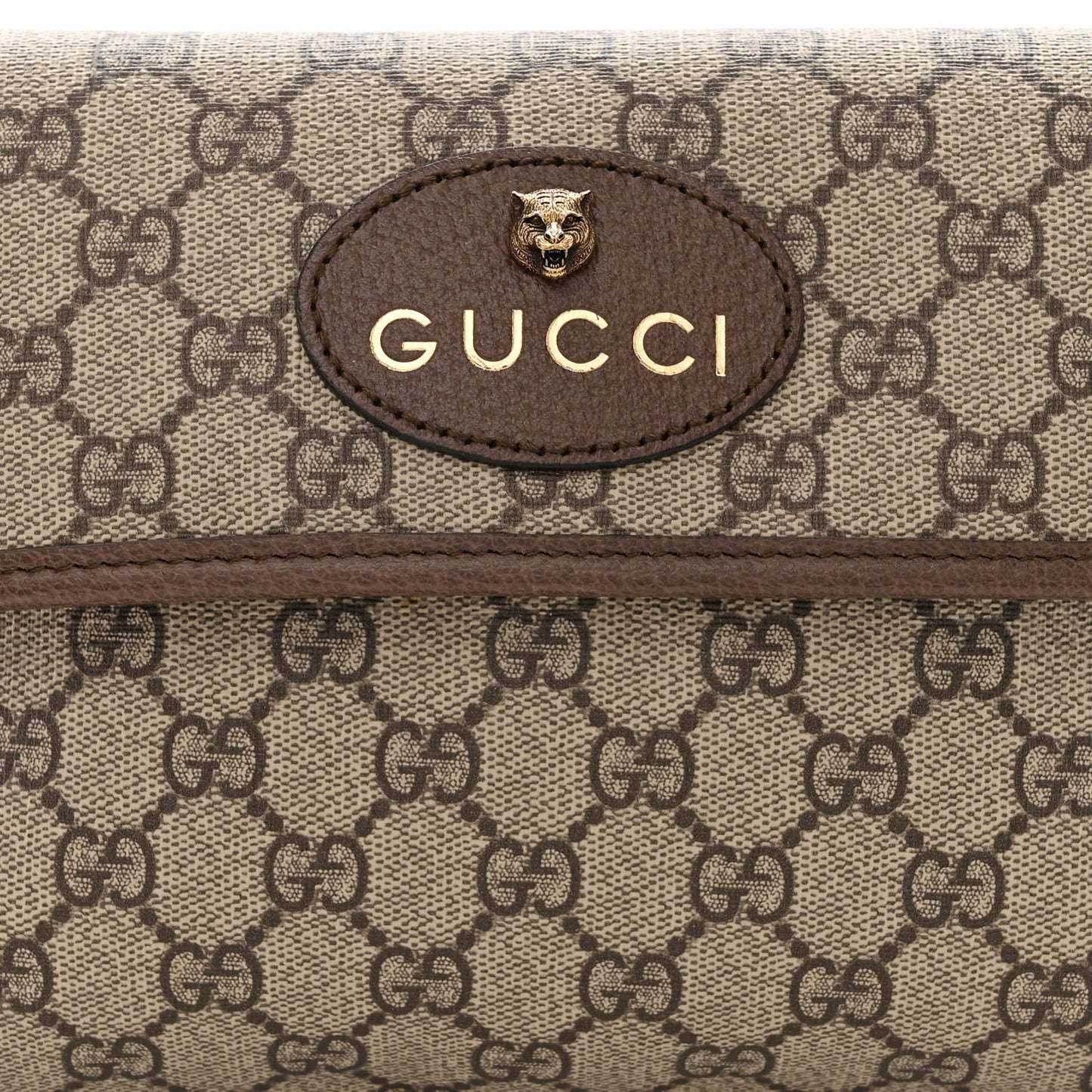 GG Supreme Monogram Neo Vintage Web Belt Bag Brown