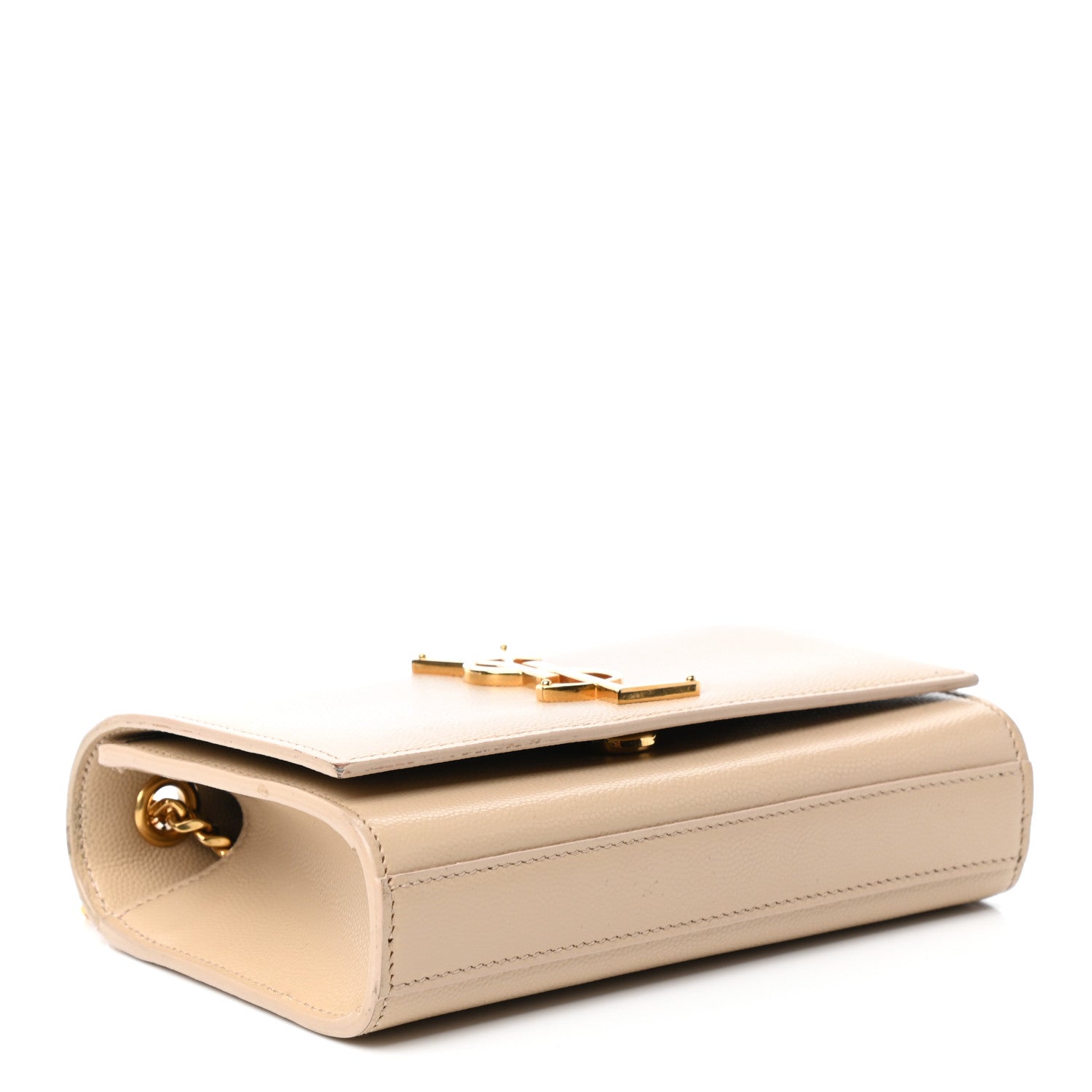 Saint Laurent Grain De Poudre Small Monogram Kate Satchel Nude Powder 4 of 9