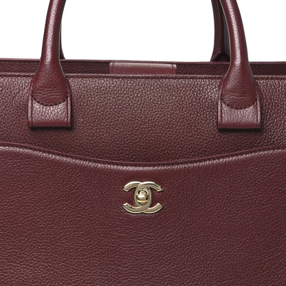 Chanel Grained Calfskin Small Neo Executive Shopper Tote  Burgundy 8 of 10
