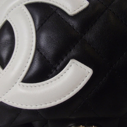Chanel Calfskin Quilted Large Cambon Multipocket Reporter Black White 6 of 10