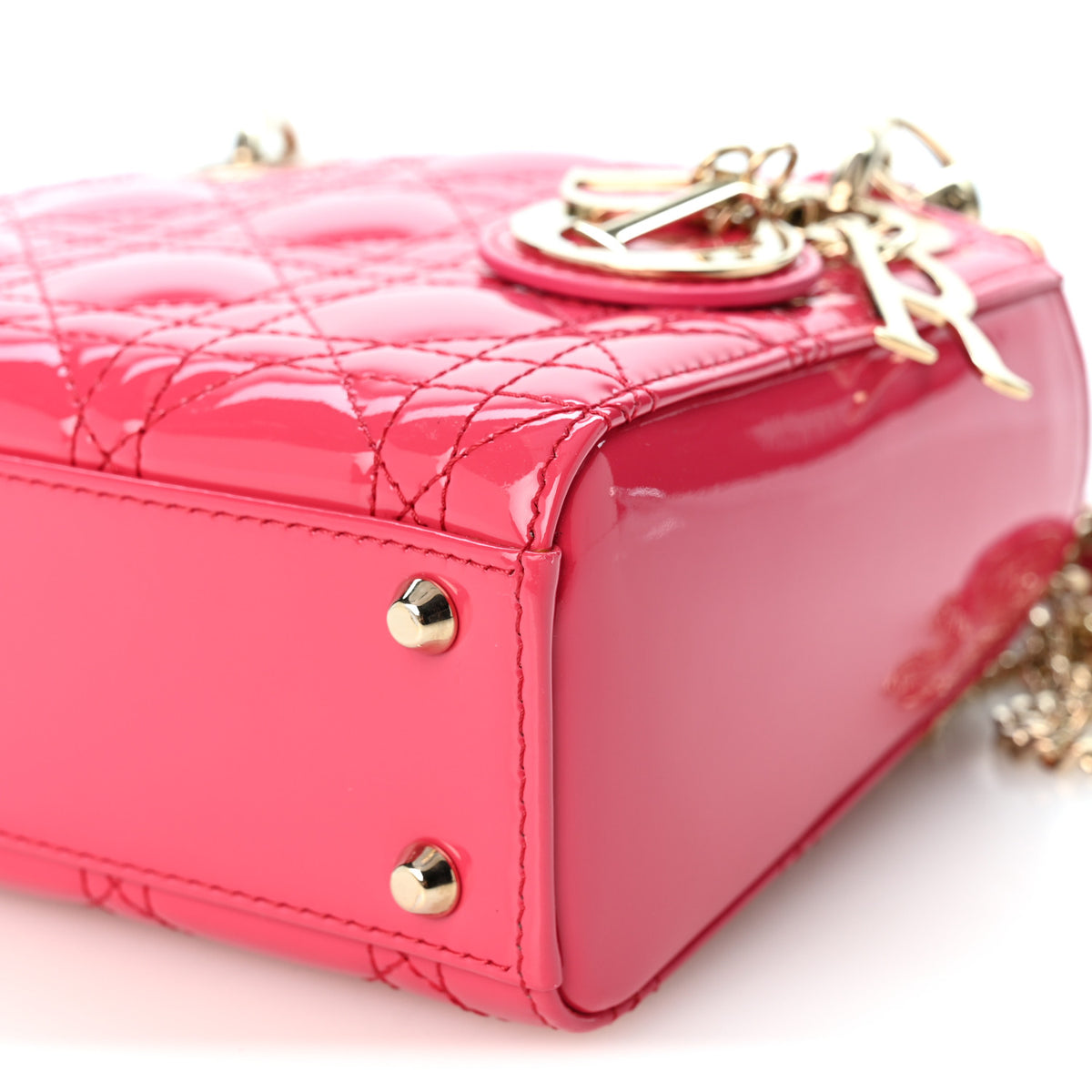 Christian Dior Patent Cannage Mini Lady Dior Pink 10 of 10