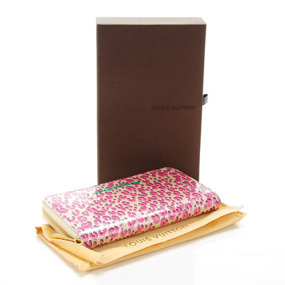 Louis Vuitton Vernis Leopard Zippy Wallet Blanc Corail 4 of 7