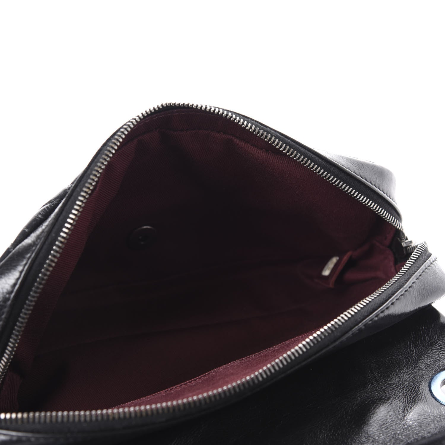 Chanel Glazed Calfskin Quilted Medium Duo Color Flap Black 5 of 10