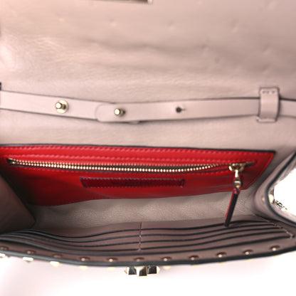 Valentino Garavani Lambskin Rockstud Spike Wallet on Chain Poudre 5 of 8