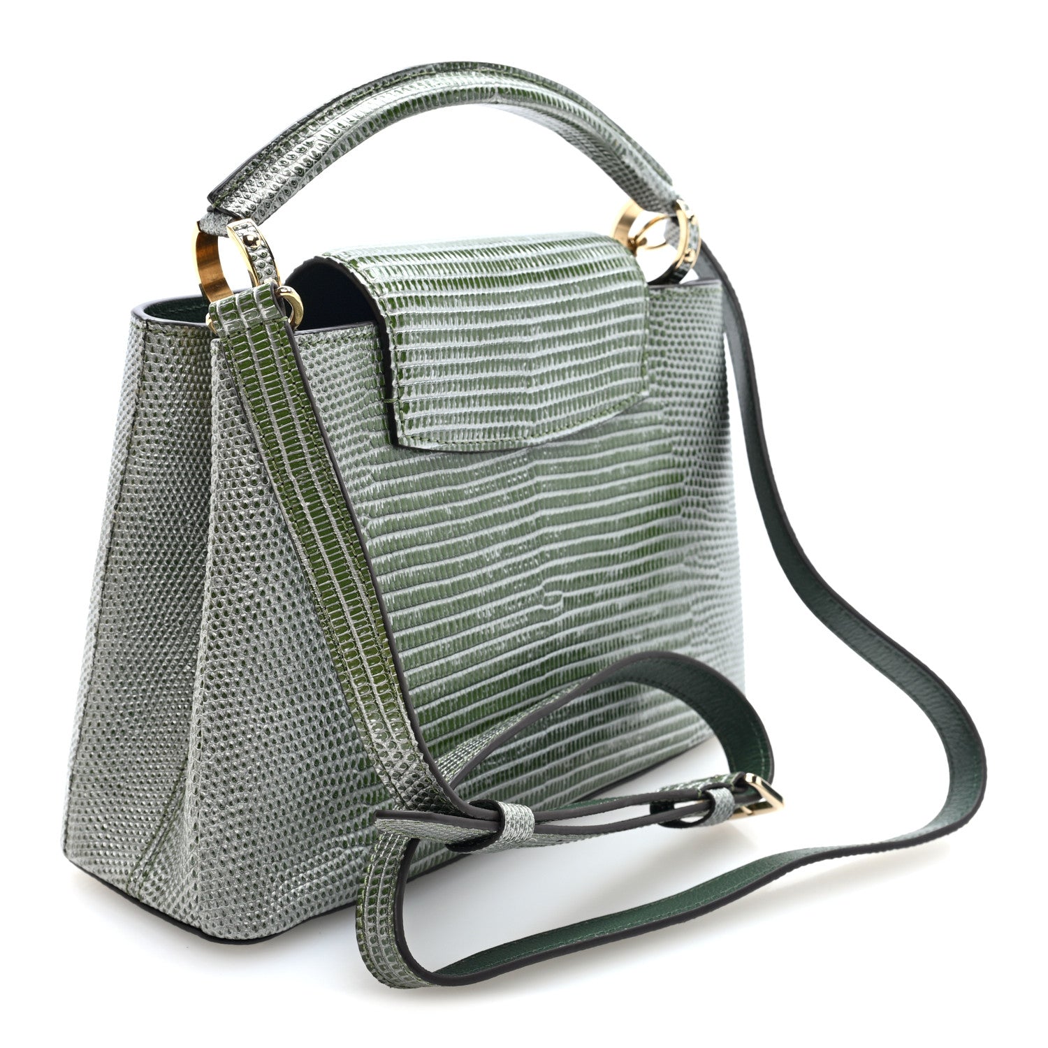 Louis Vuitton Lizard Capucines BB Green 2 of 9