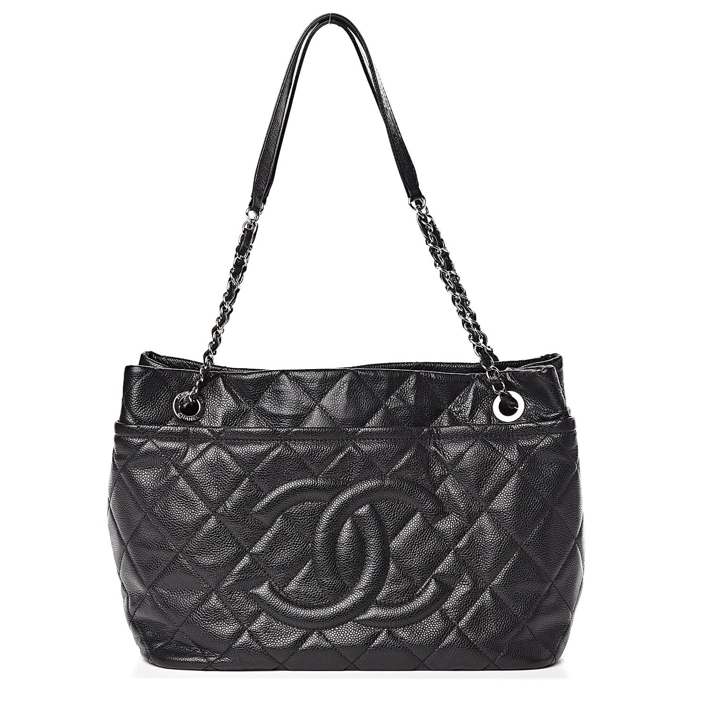 Caviar Quilted CC Timeless Soft Tote Black
