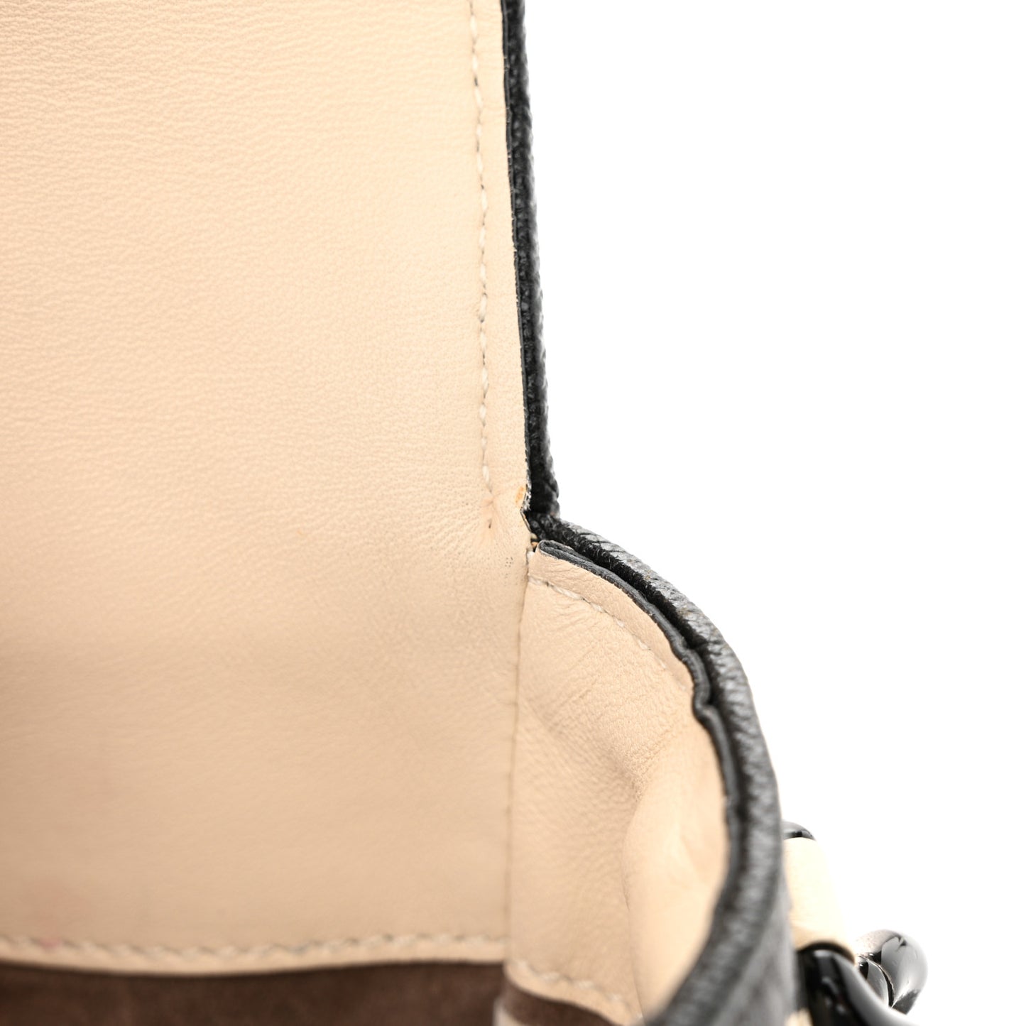Nappa Karung Intrecciato Glass Pearl Shoulder Bag White Black