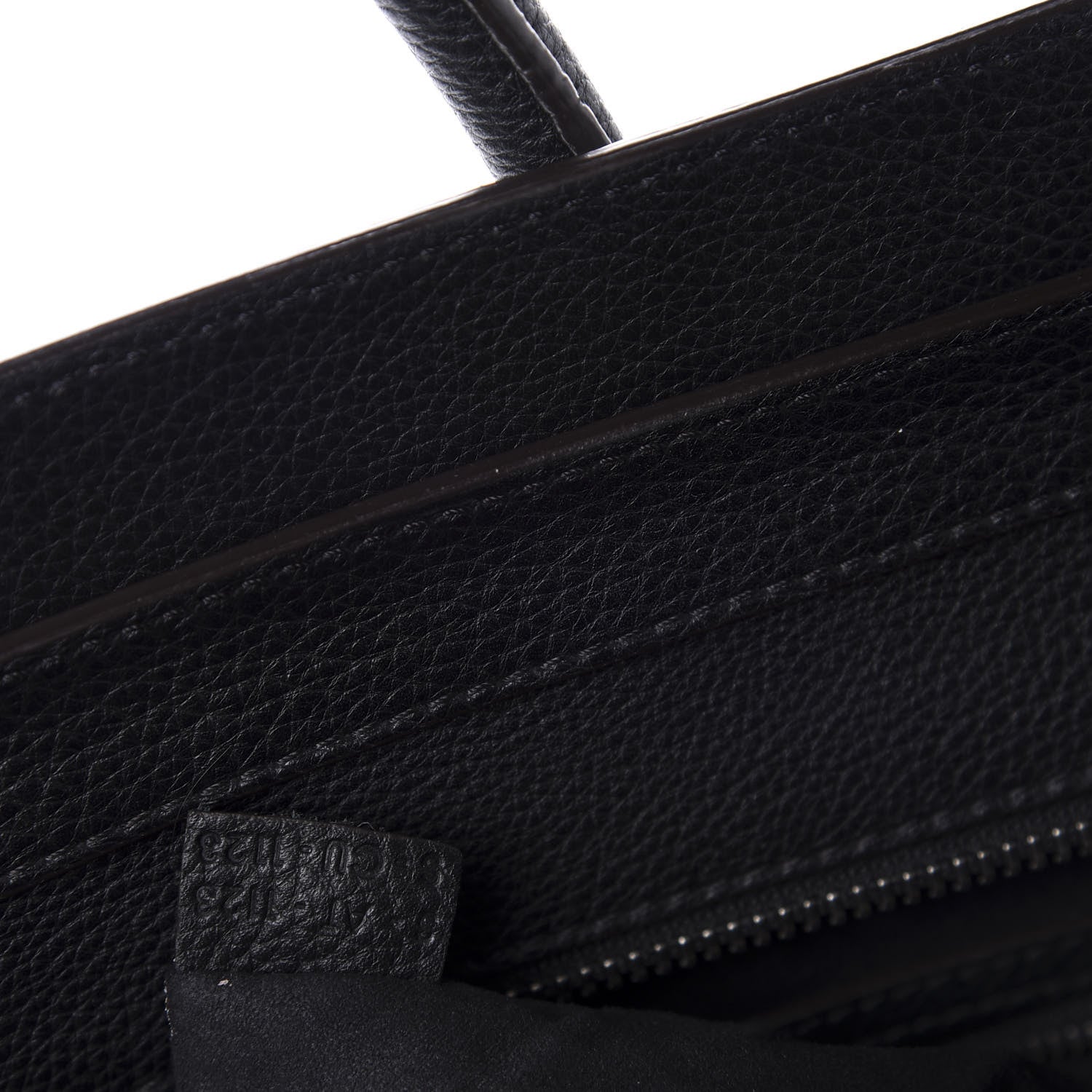 Celine Drummed Calfskin Mini Luggage Black 10 of 11