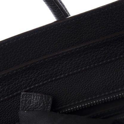 Celine Drummed Calfskin Mini Luggage Black 10 of 11