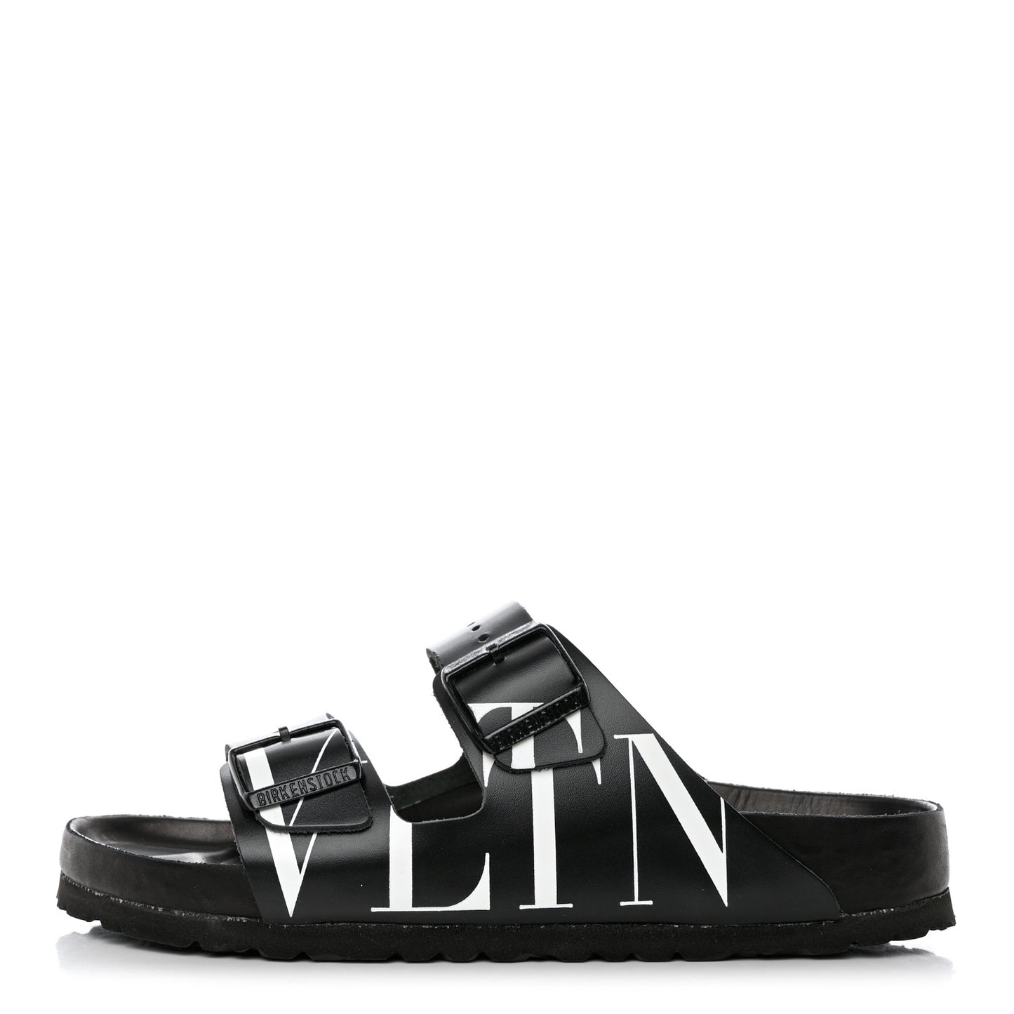 Calfskin VLTN Birkenstock Slide Sandals 40 Black