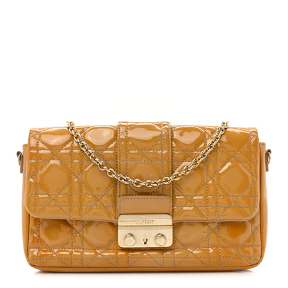Christian Dior Patent Cannage Miss Dior Promenade Pouch Yellow 1 of 19