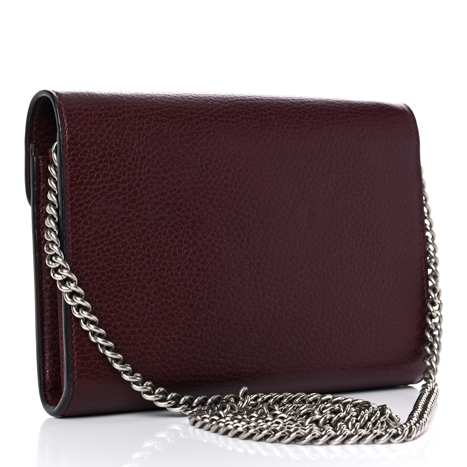 Gucci Dollar Calfskin Crystal Mini Dionysus Chain Wallet Vintage Bordeaux 3 of 15