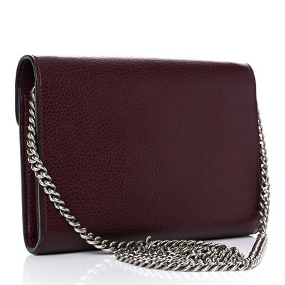 Gucci Dollar Calfskin Crystal Mini Dionysus Chain Wallet Vintage Bordeaux 3 of 15