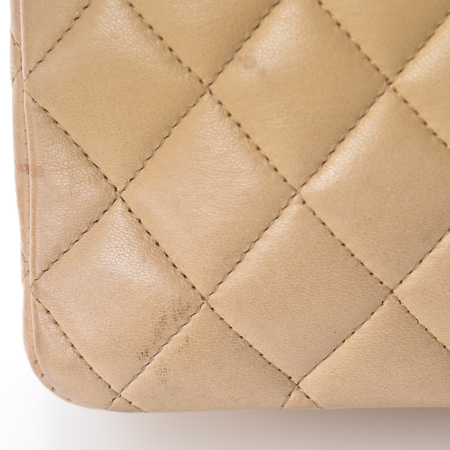 Chanel Lambskin Quilted Medium Double Flap Beige 8 of 18