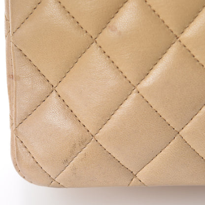 Chanel Lambskin Quilted Medium Double Flap Beige 8 of 18