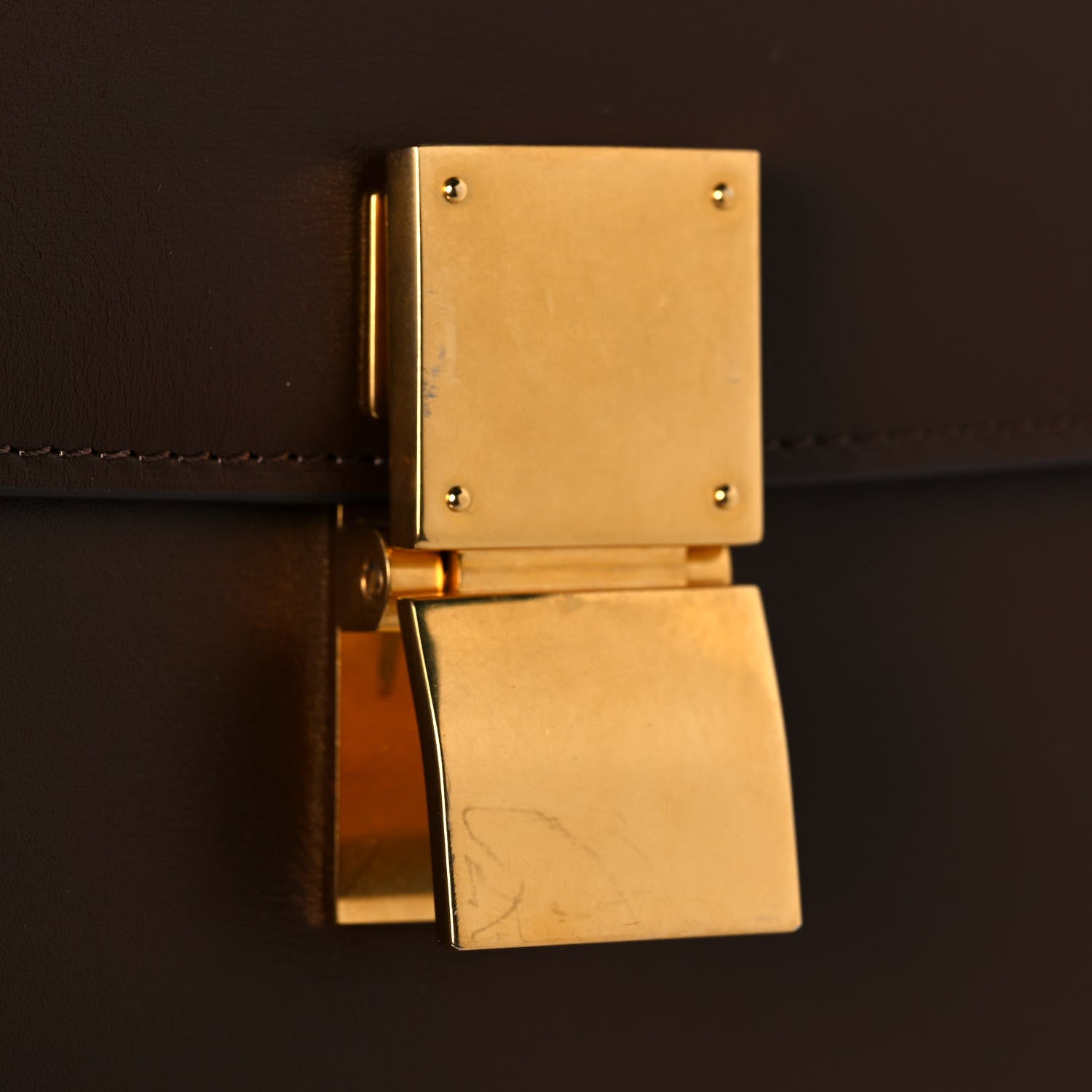 Celine Box Calfskin Medium Classic Box Flap Bag Camel 13 of 21