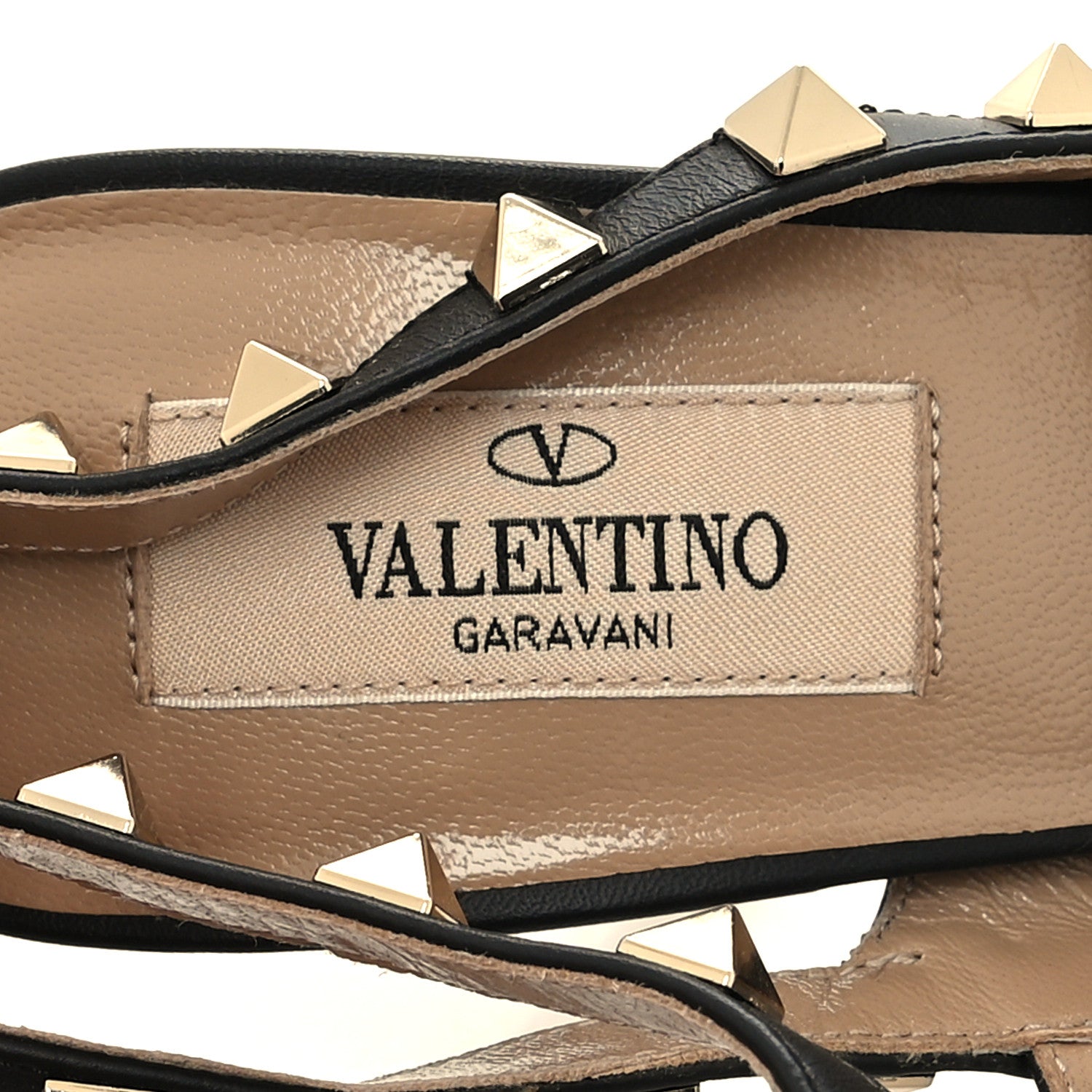 Valentino Garavani Pebbled Calfskin Rockstud Ankle Strap 100mm Pumps 38 Black 8 of 8