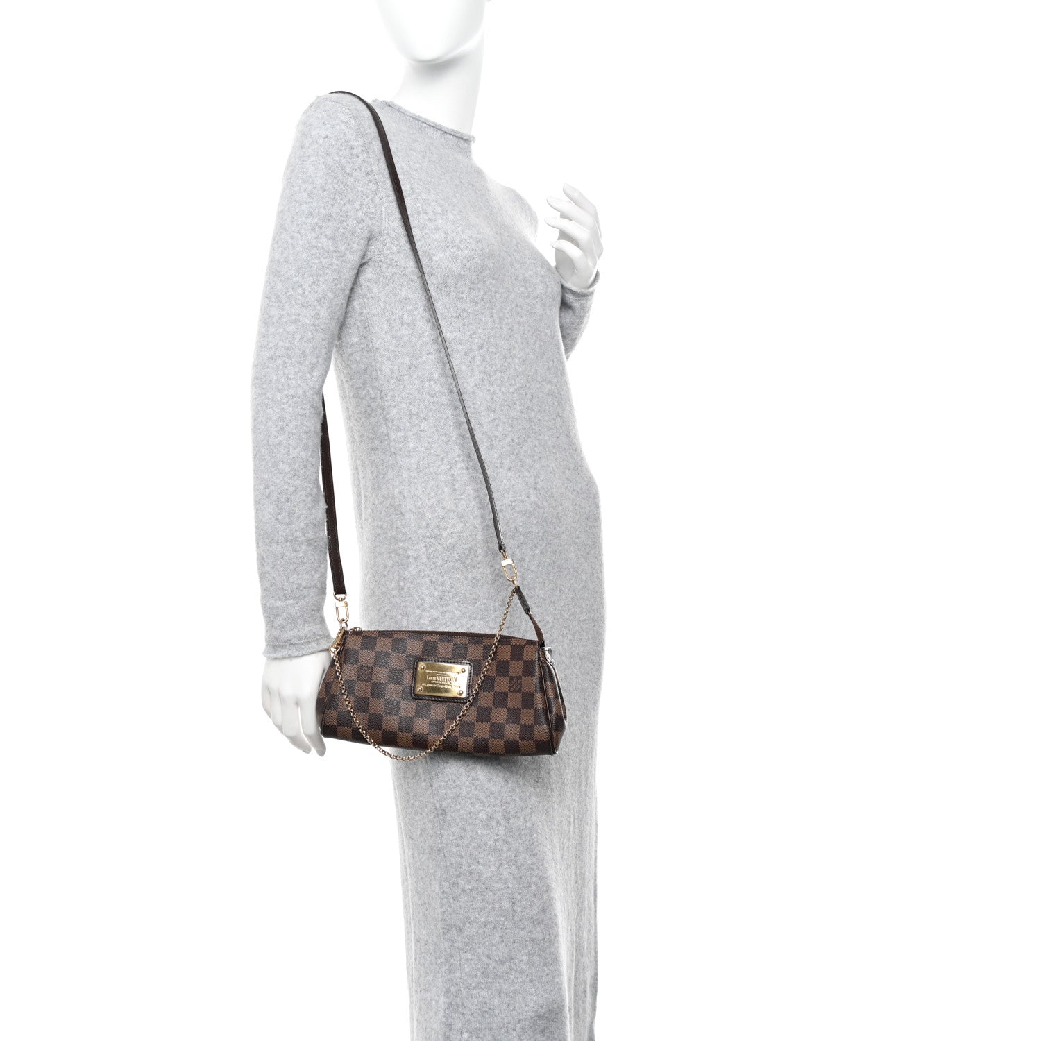 Louis Vuitton Damier Ebene Eva Clutch 2 of 11