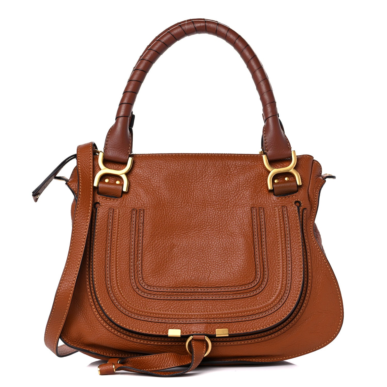 Chloe Calfskin Medium Marcie Satchel Tan 1 of 10