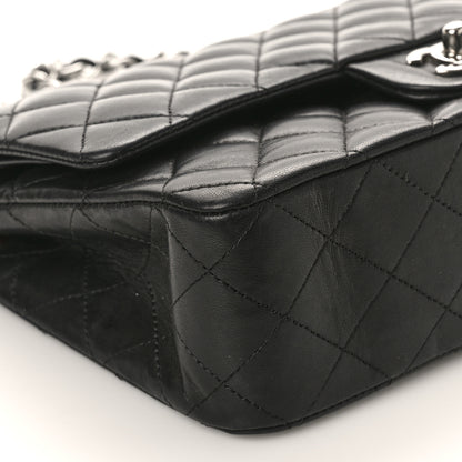 Chanel Lambskin Quilted Medium Double Flap Black 9 of 10