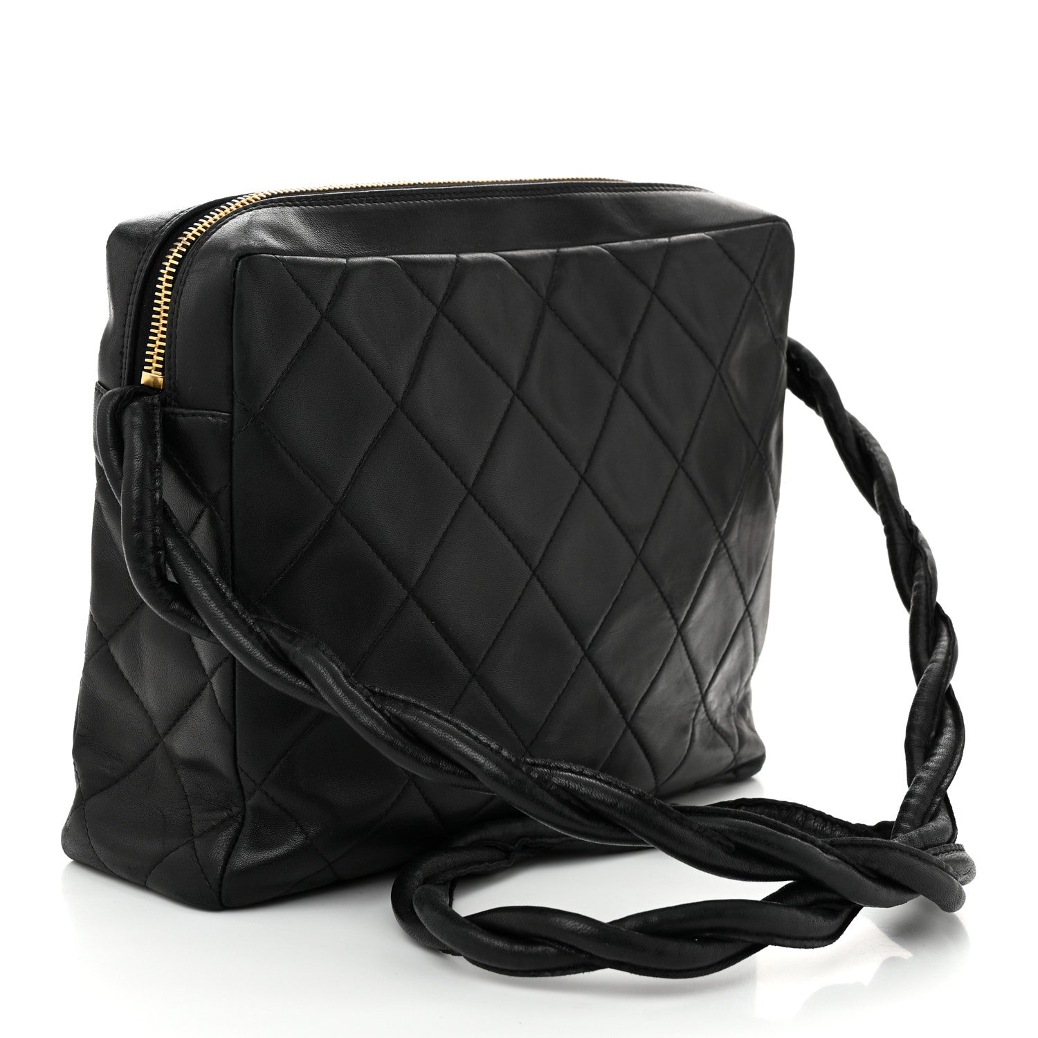Chanel Lambskin Quilted Messenger Bag Black 3 of 11