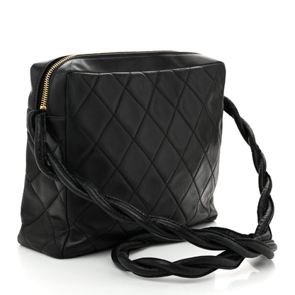 Chanel Lambskin Quilted Messenger Bag Black 3 of 11