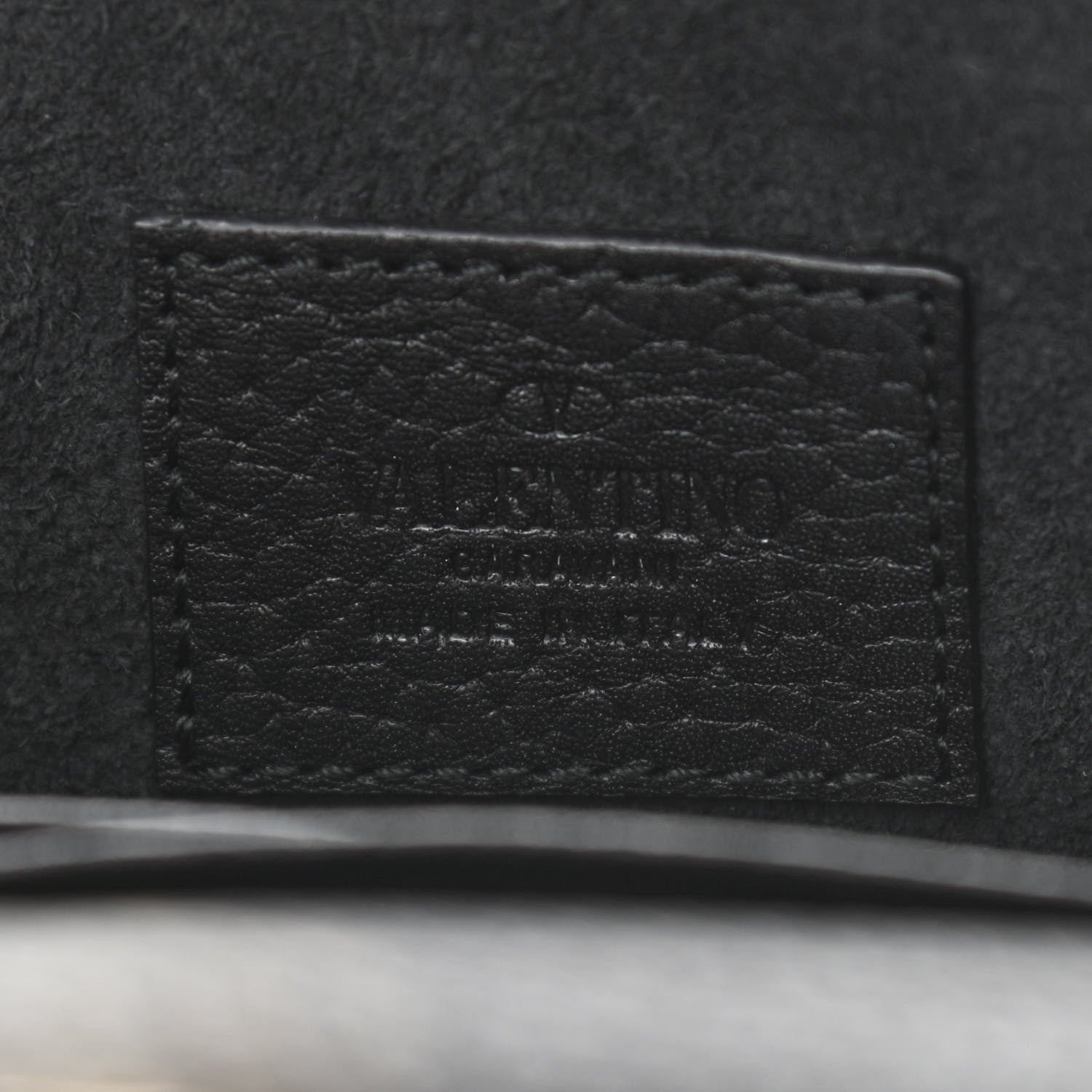 Valentino Garavani Pebbled Calfskin Rockstud Envelope Wallet on Chain Black 8 of 12