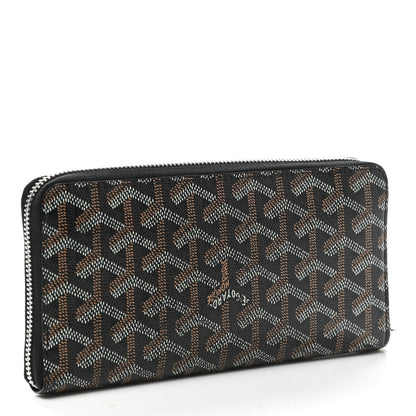 Goyard Goyardine Matignon Zip Around GM Wallet Black 3 of 6