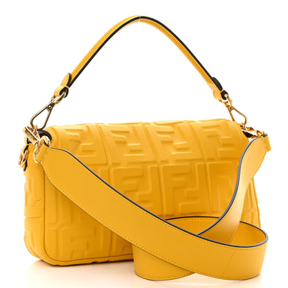 Fendi Nappa FF 1974 Embossed Baguette Mimosa 3 of 10