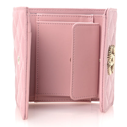 Chanel Caviar Quilted Textured CC Flap Card Holder Light Pink 5 of 13