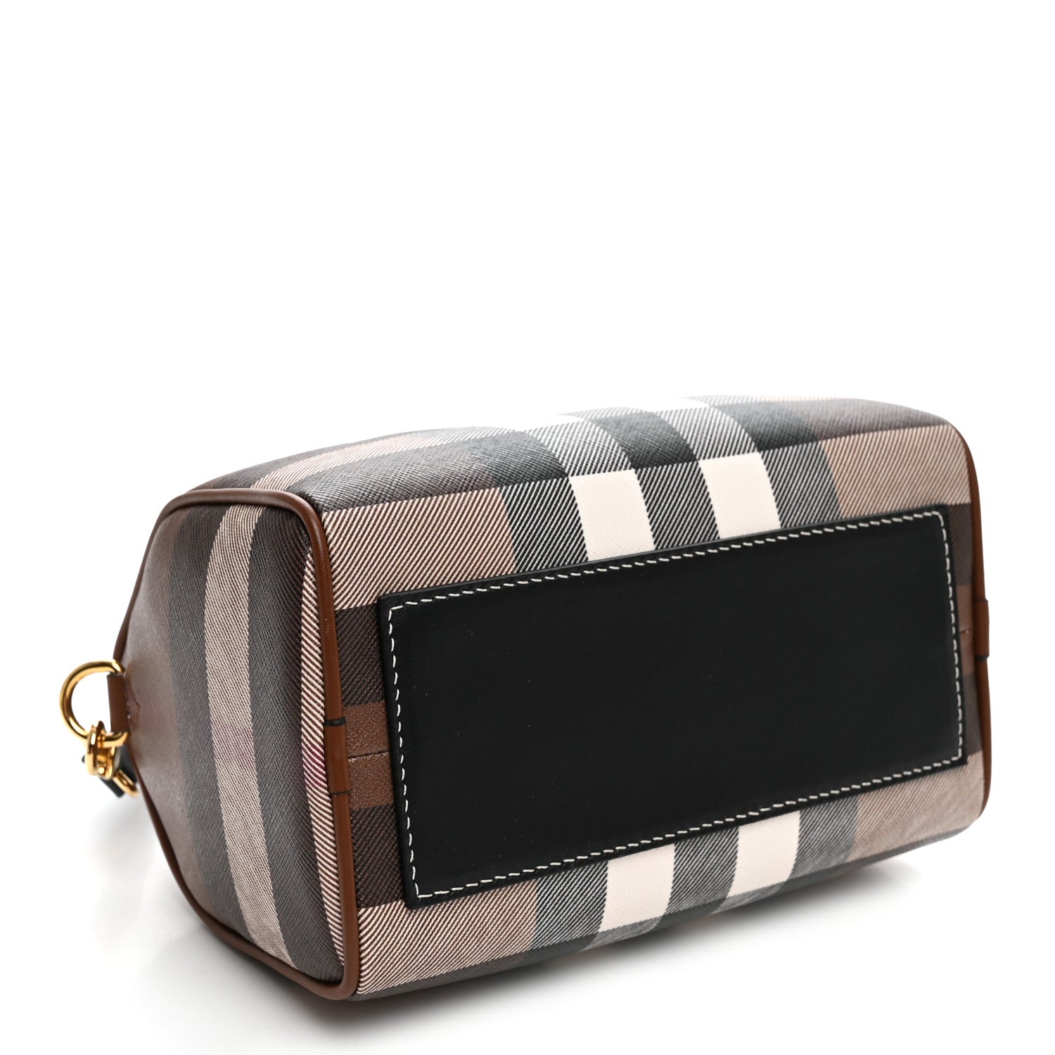 Burberry E-canvas Check Mini Bowling Bag Dark Birch Brown 4 of 9