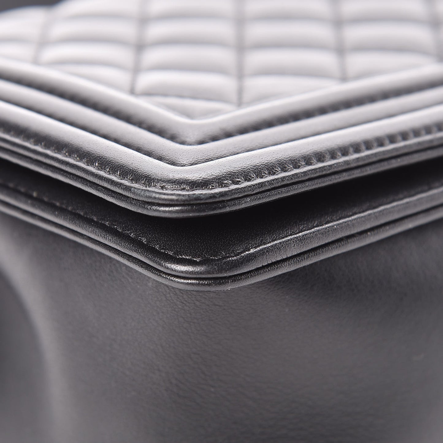Calfskin Quilted Medium Boy Flap Black
