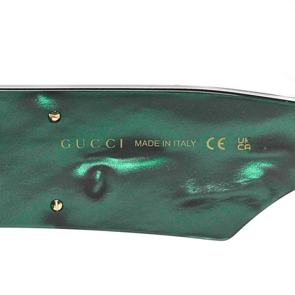 Gucci Acetate Square Frame Sunglasses GG0956S Green Black 5 of 7