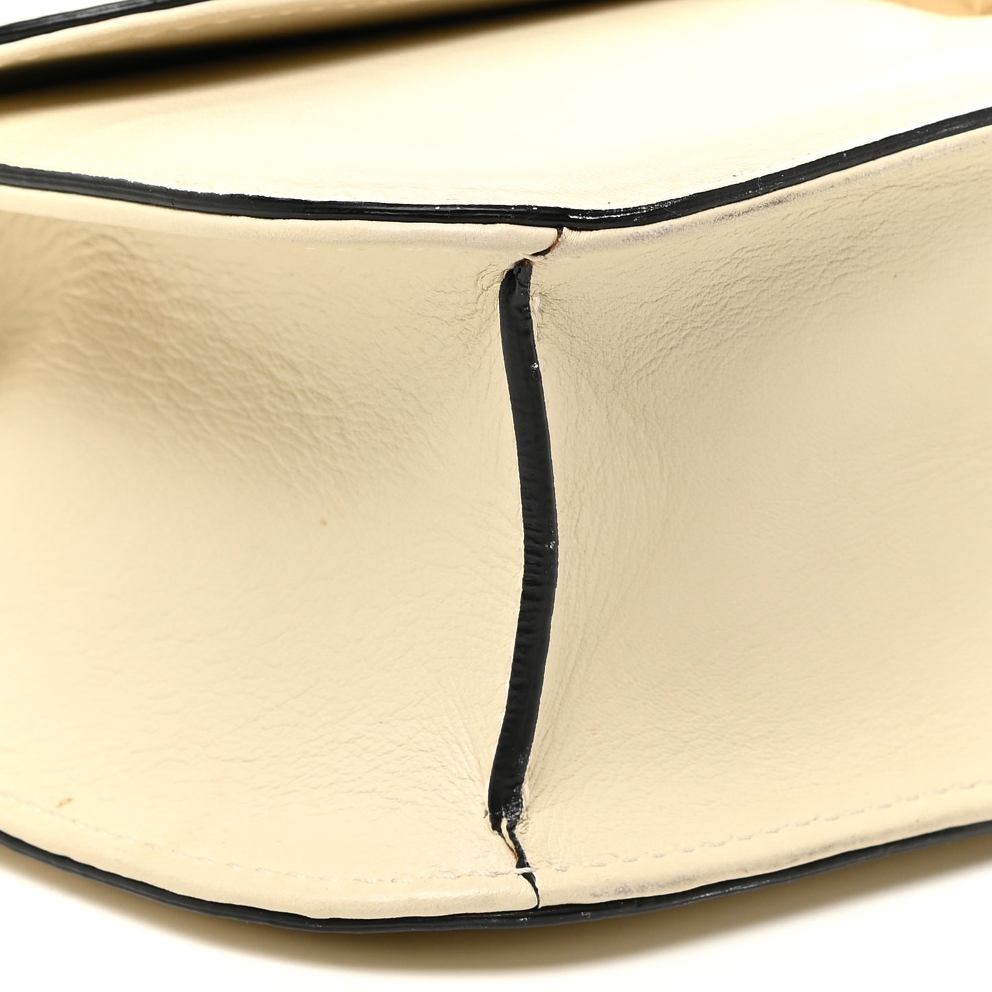 Vitello Medium Glam Lock Rockstud Flap Light Ivory