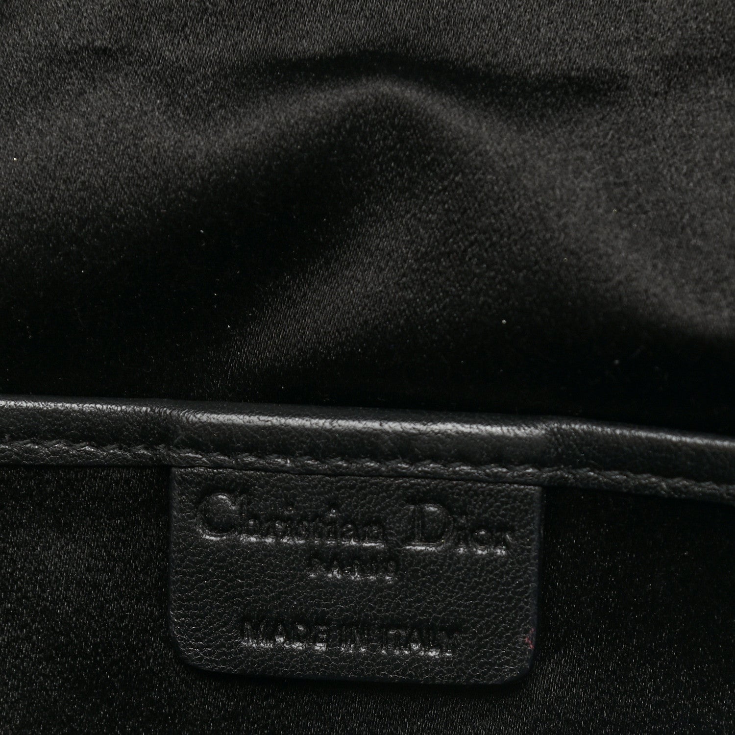 Christian Dior Satin Crystal Cannage Flap Clutch Black 6 of 11