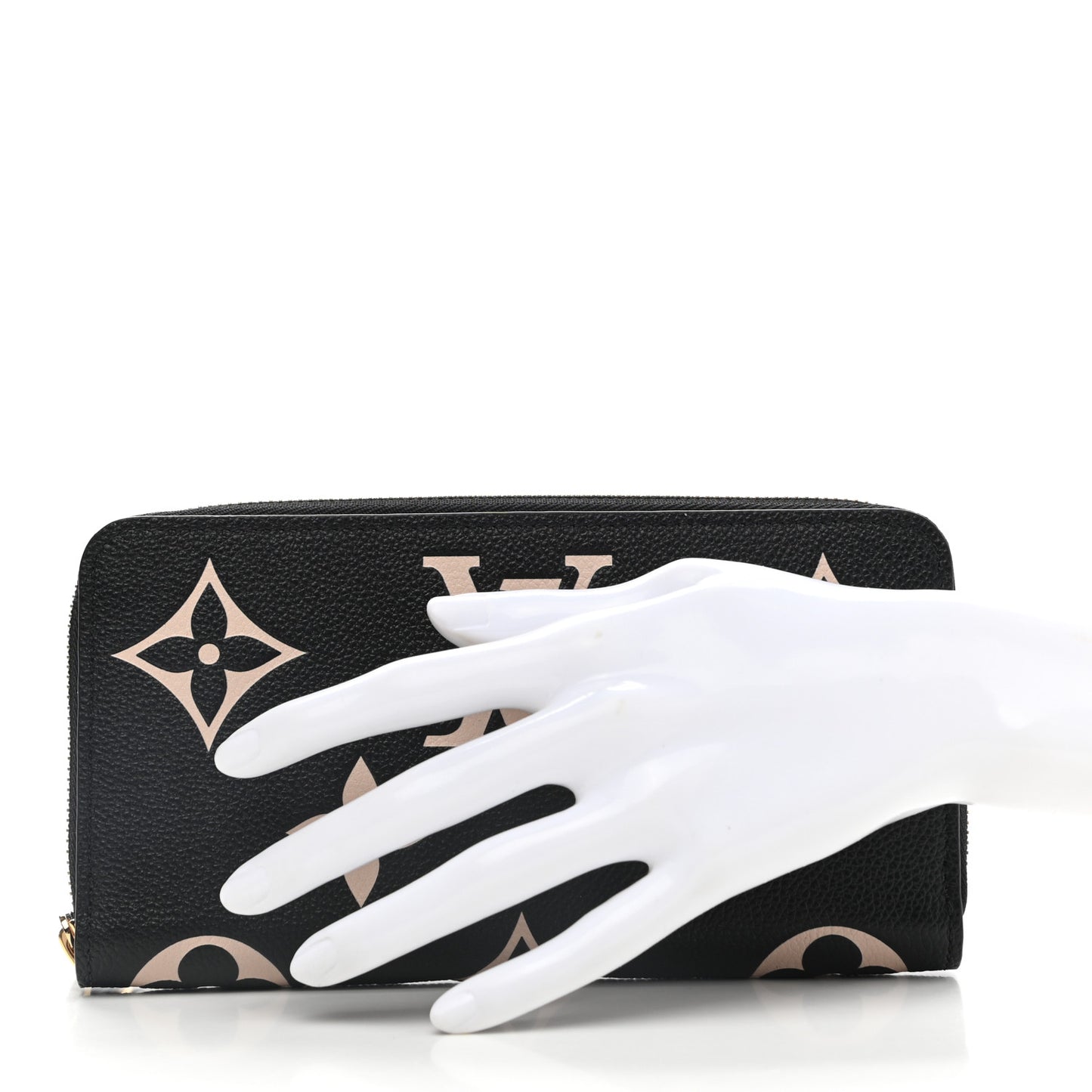 Empreinte Monogram Giant Zippy Wallet Black Beige