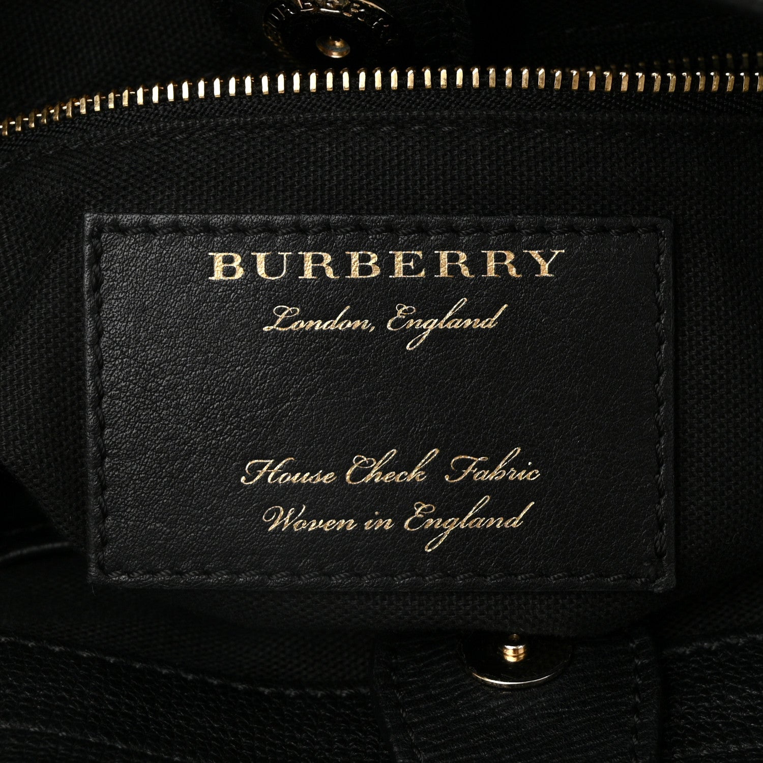 Burberry Grainy Calfskin House Check Small Bingley Black 6 of 11