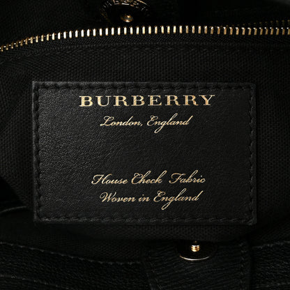 Burberry Grainy Calfskin House Check Small Bingley Black 6 of 11