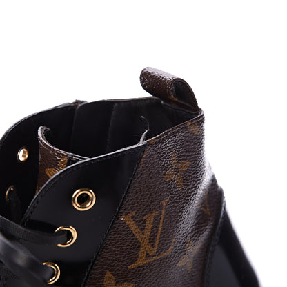 Louis Vuitton Patent Calfskin Monogram Star Trail Ankle Boots 40 Black 8 of 9
