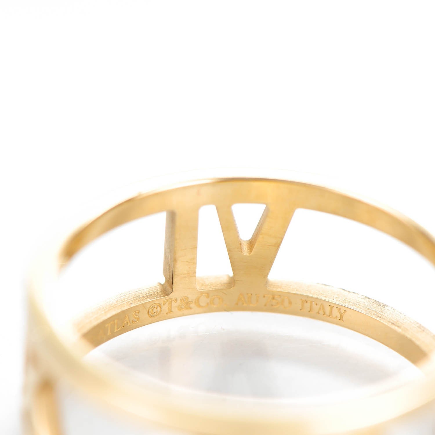 Tiffany 18K Yellow Gold Atlas Open Ring 6.75 5 of 6
