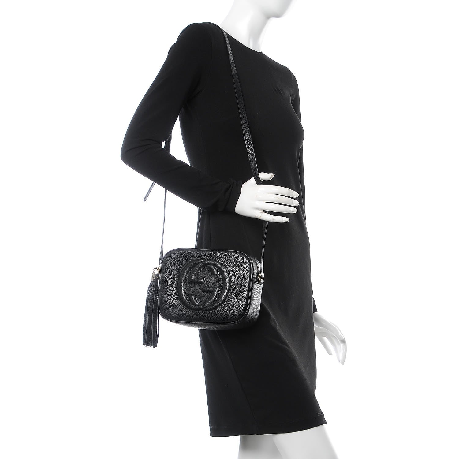 Gucci Pebbled Calfskin Small Soho Disco Bag Black 2 of 7
