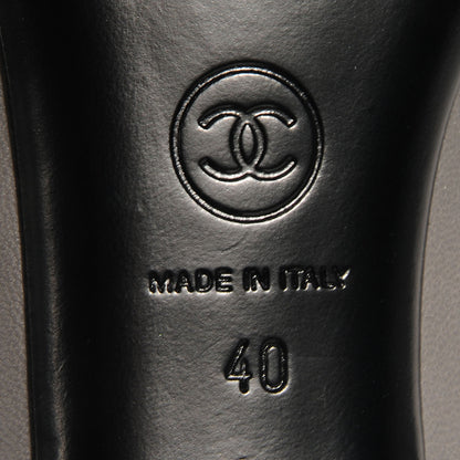 Chanel Leather Cap Toe Camellia Boots 40 Grey Black 6 of 8