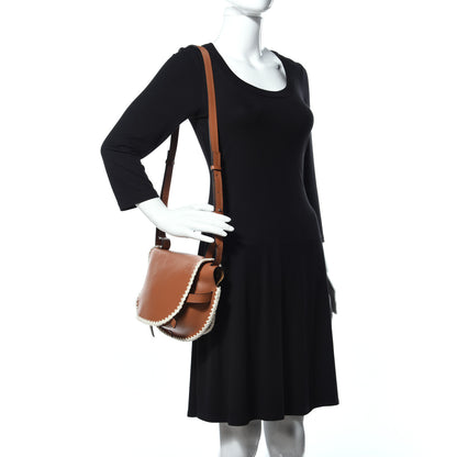 Loewe Calfskin Crochet Trim Small Gate Crossbody Bag Tan 2 of 9