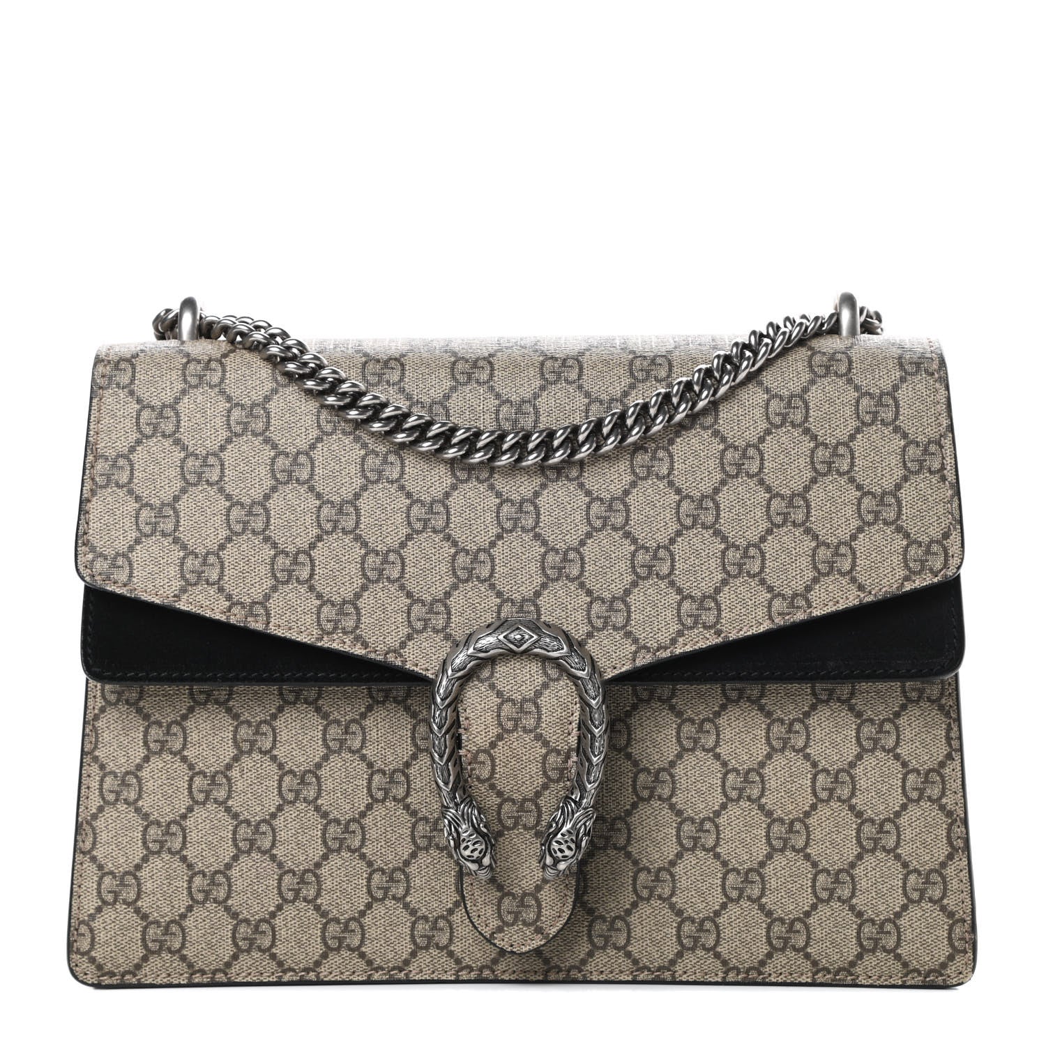 Gucci GG Supreme Monogram Medium Dionysus Shoulder Bag Black 1 of 16