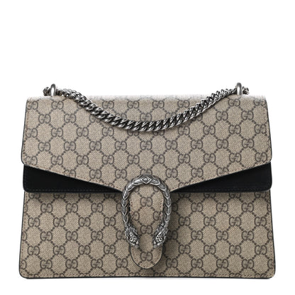Gucci GG Supreme Monogram Medium Dionysus Shoulder Bag Black 1 of 16